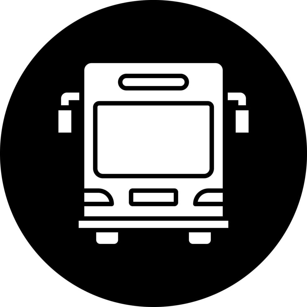 School Bus Vector Icon Style