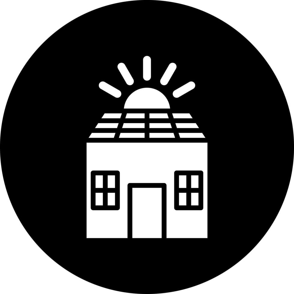 Solar House Vector Icon Style