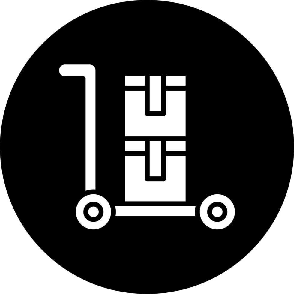 Package Trolley Vector Icon Style