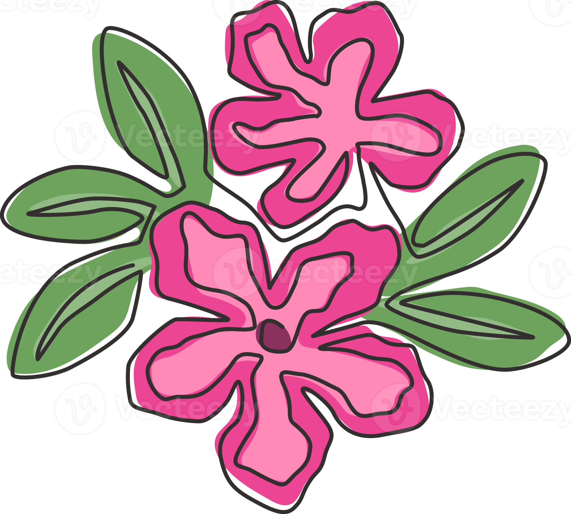 Single continuous line drawing of fresh beauty adenium for garden logo