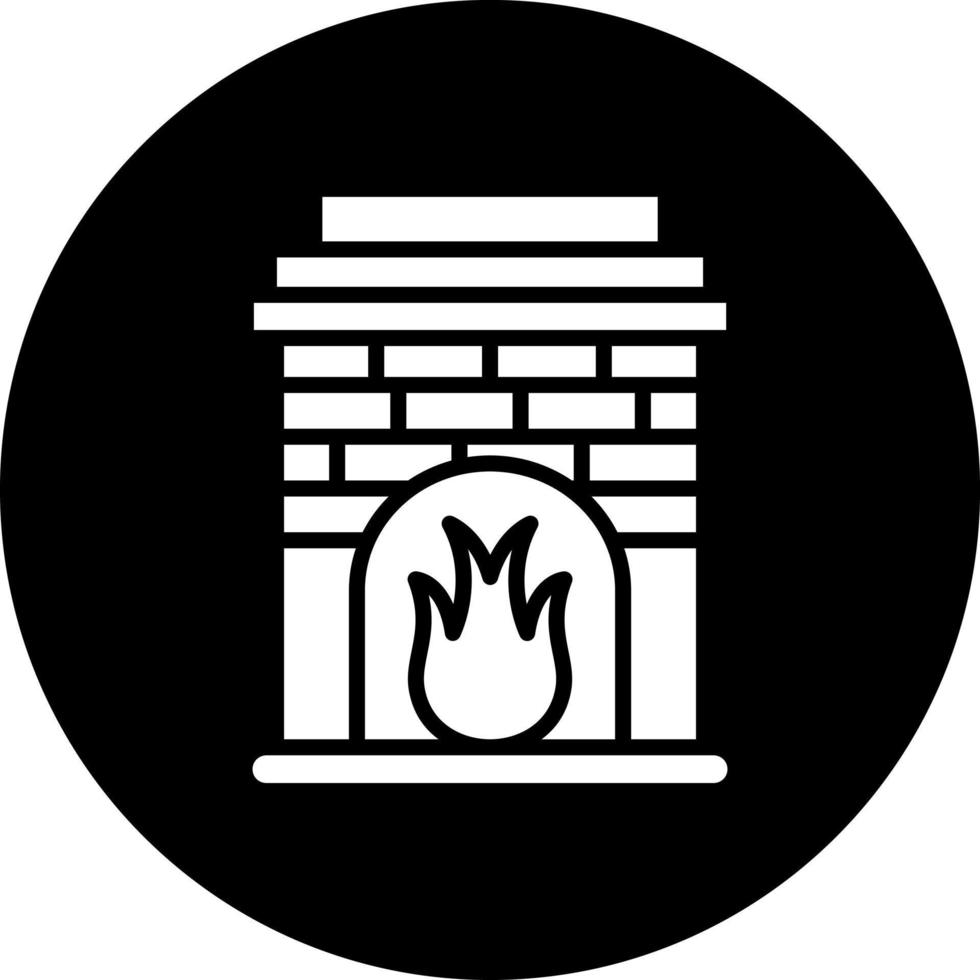 Fireplace Vector Icon Style