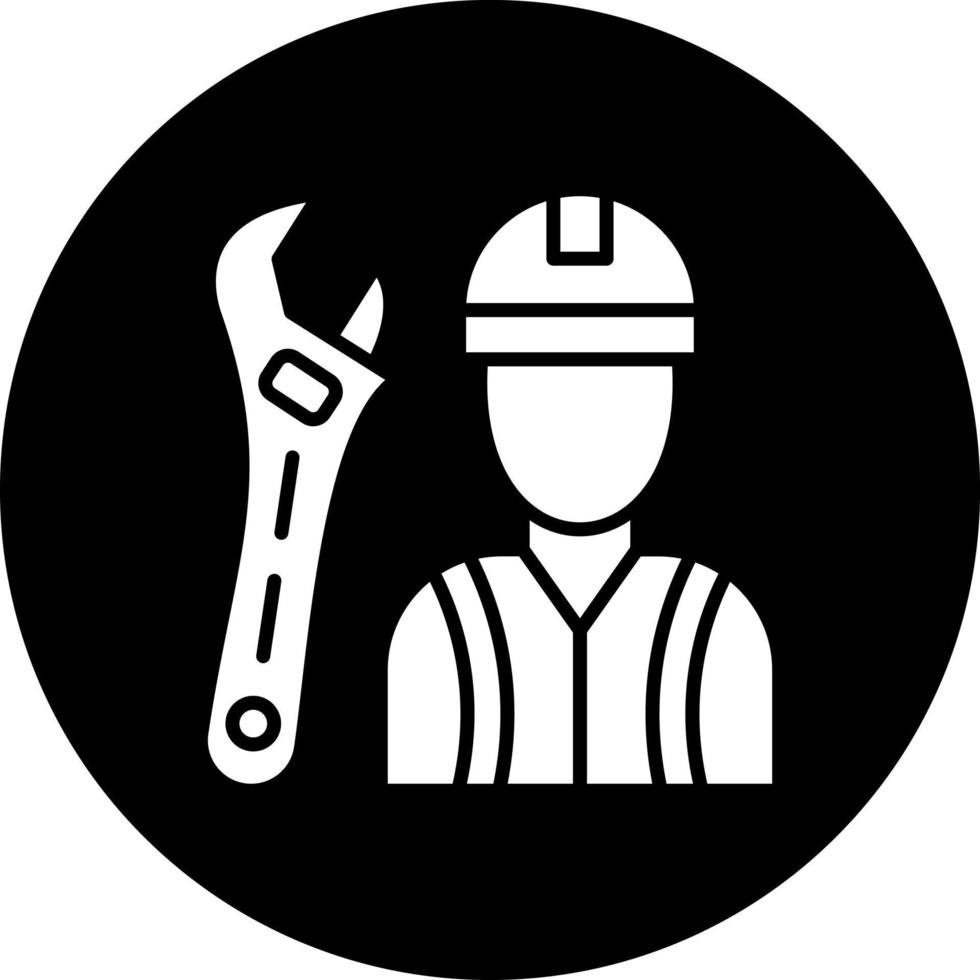 Construction Worker Vector Icon Style