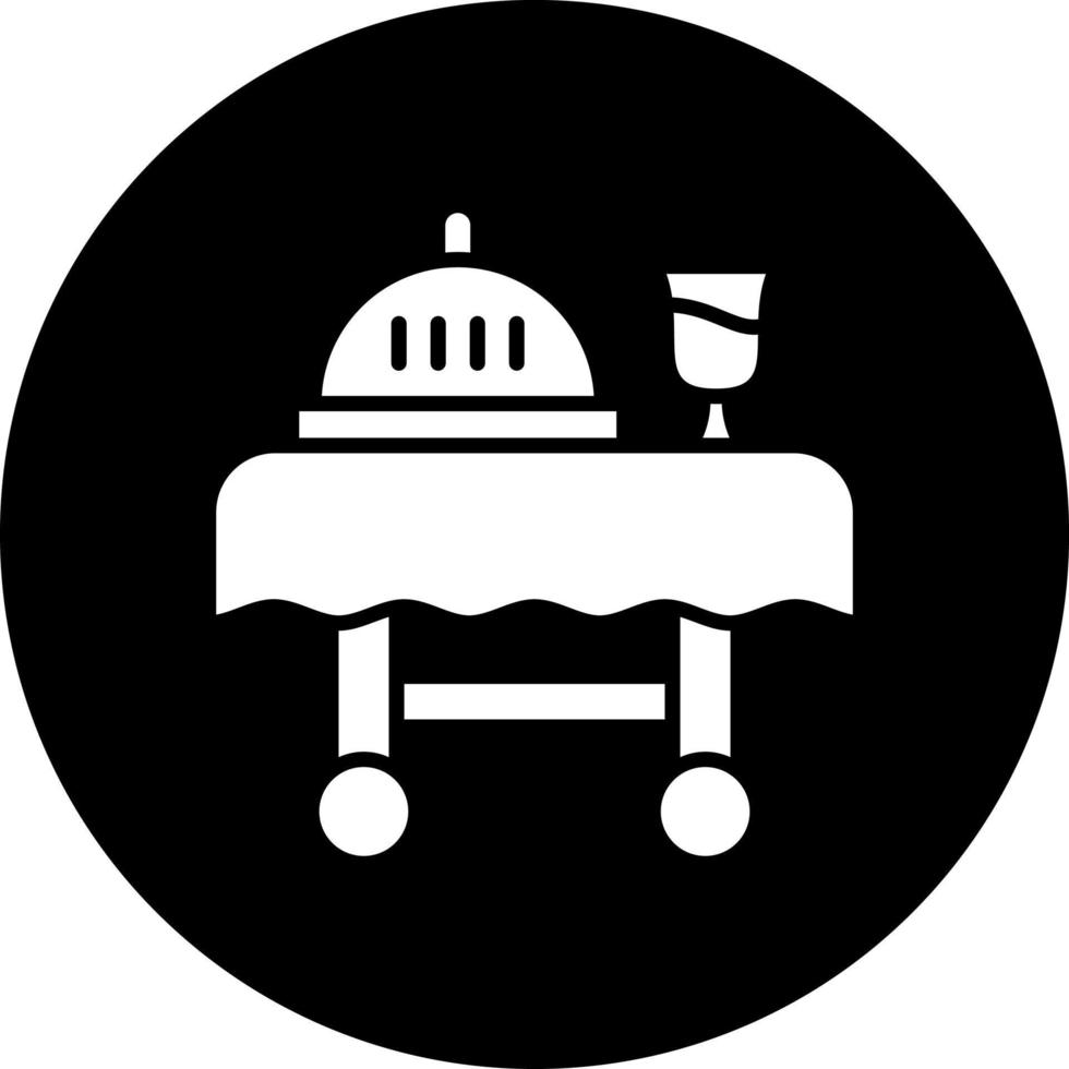 Serving Cart Vector Icon Style