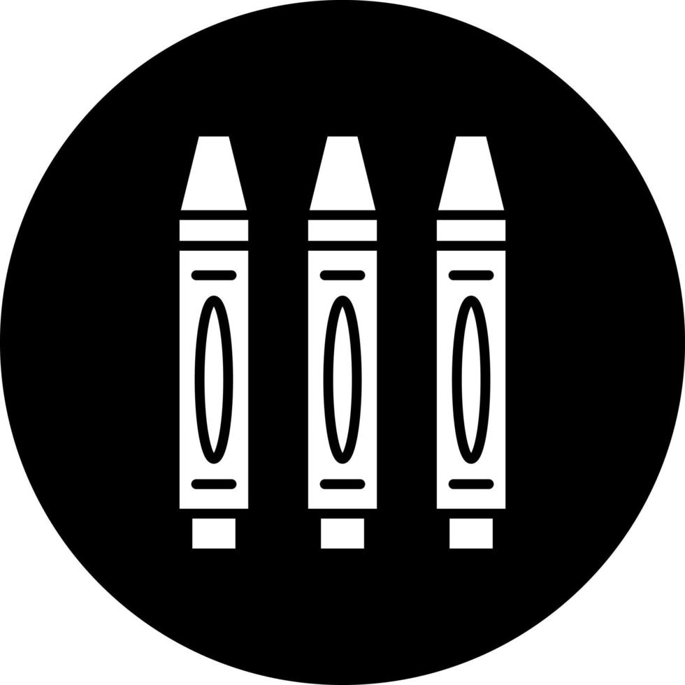 Pencil Crayon Vector Icon Style