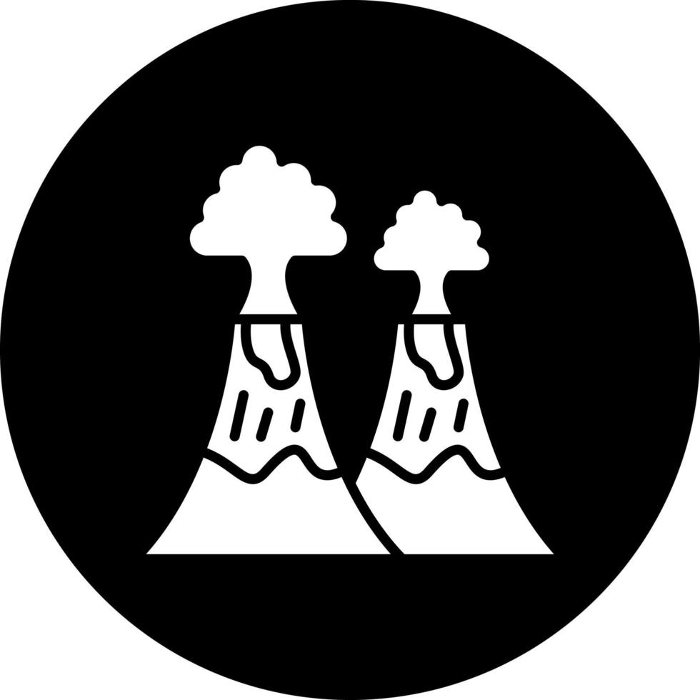 Volcano Vector Icon Style