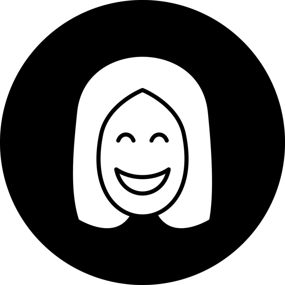 sonriente mujer vector icono estilo