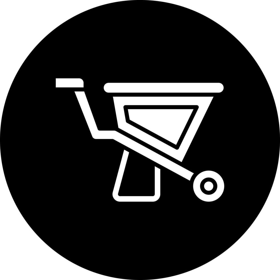 Wheelbarrow Vector Icon Style