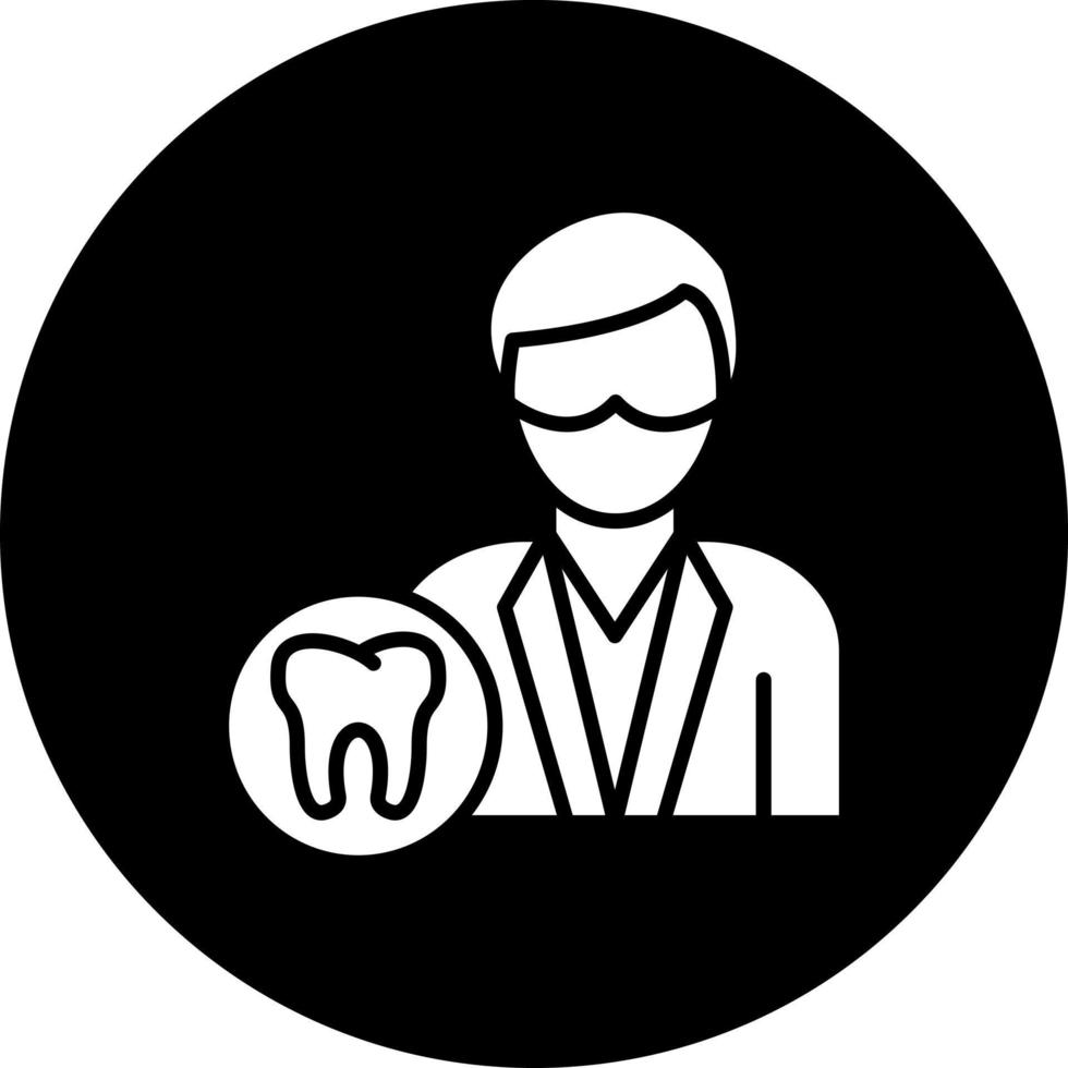 masculino dentista vector icono estilo