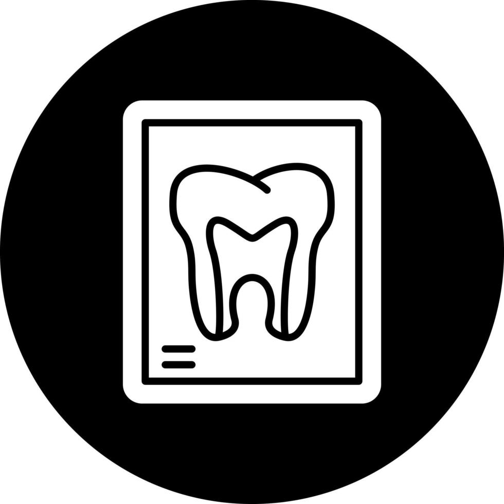 Tooth Xray Vector Icon Style