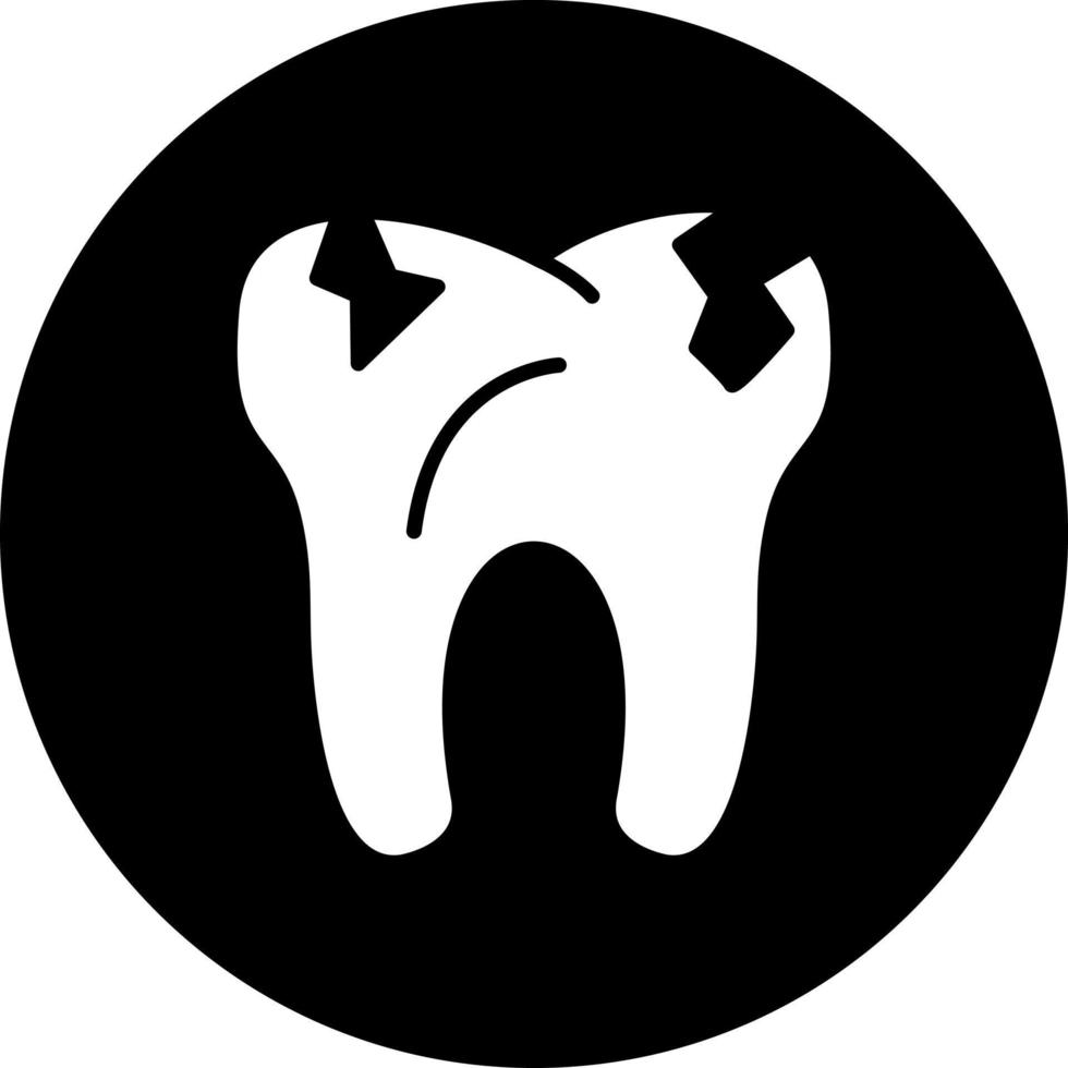 roto diente vector icono estilo