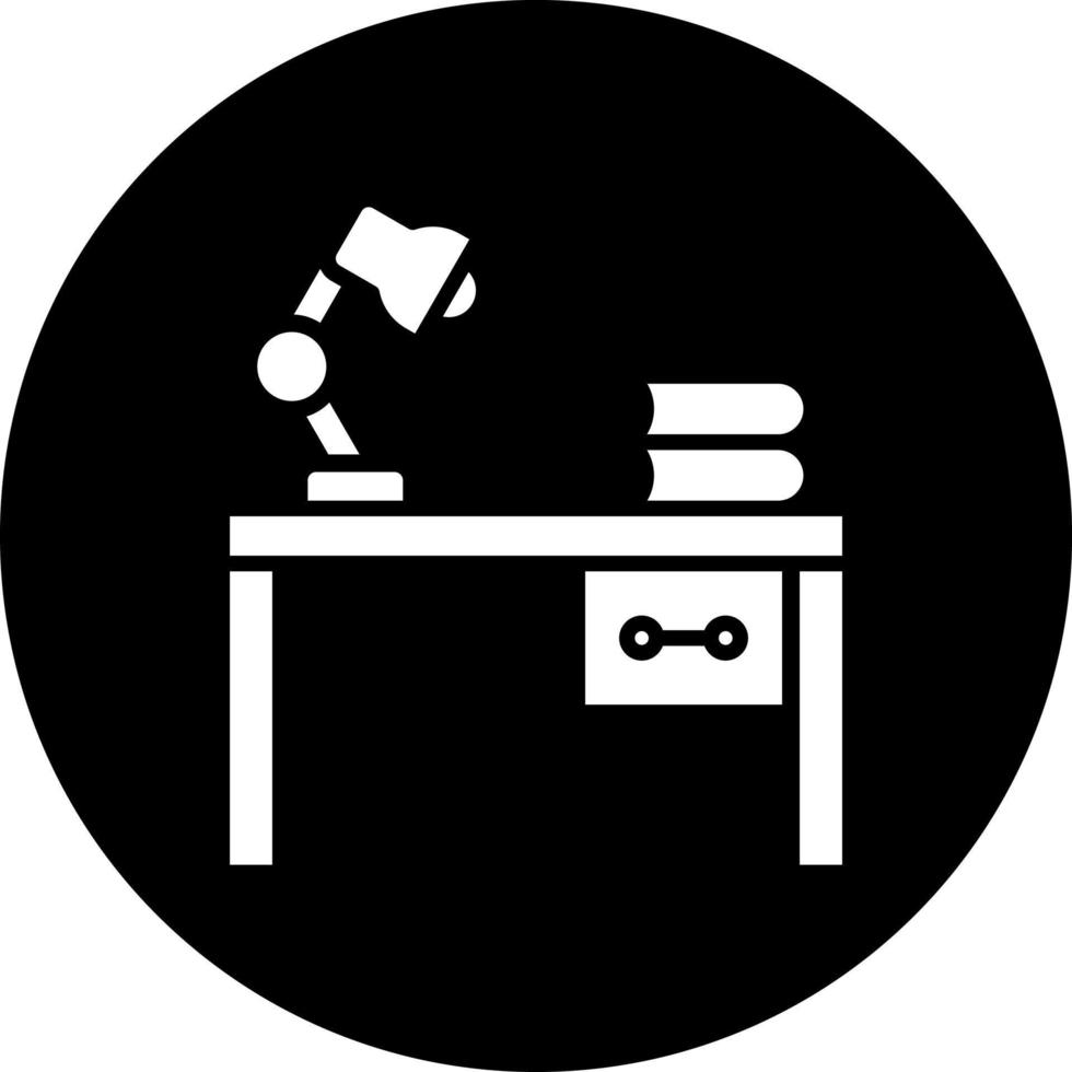 estudiar mesa vector icono estilo