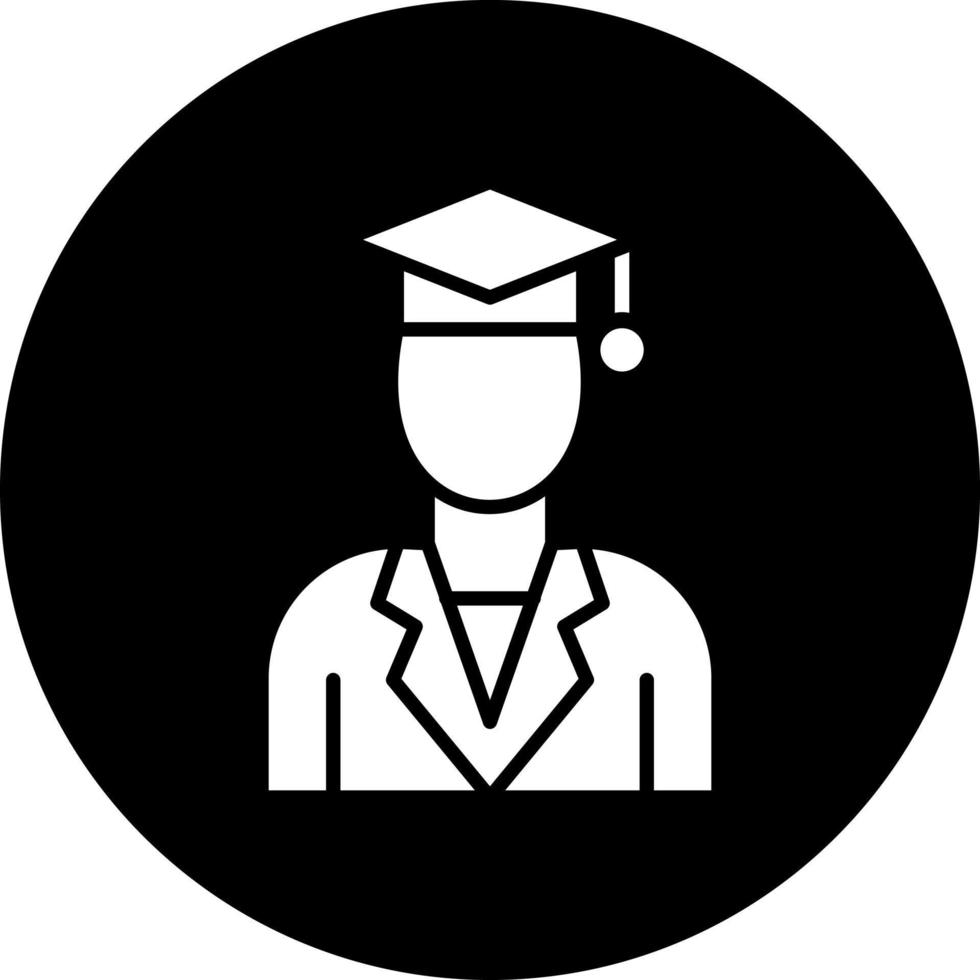 masculino graduado vector icono estilo