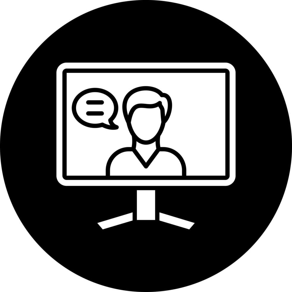 Online Lecture Vector Icon Style