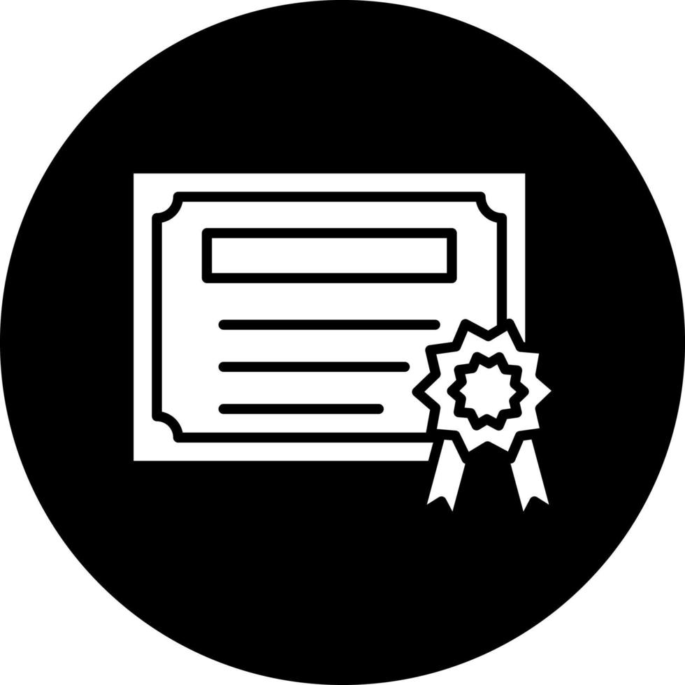 certificado vector icono estilo