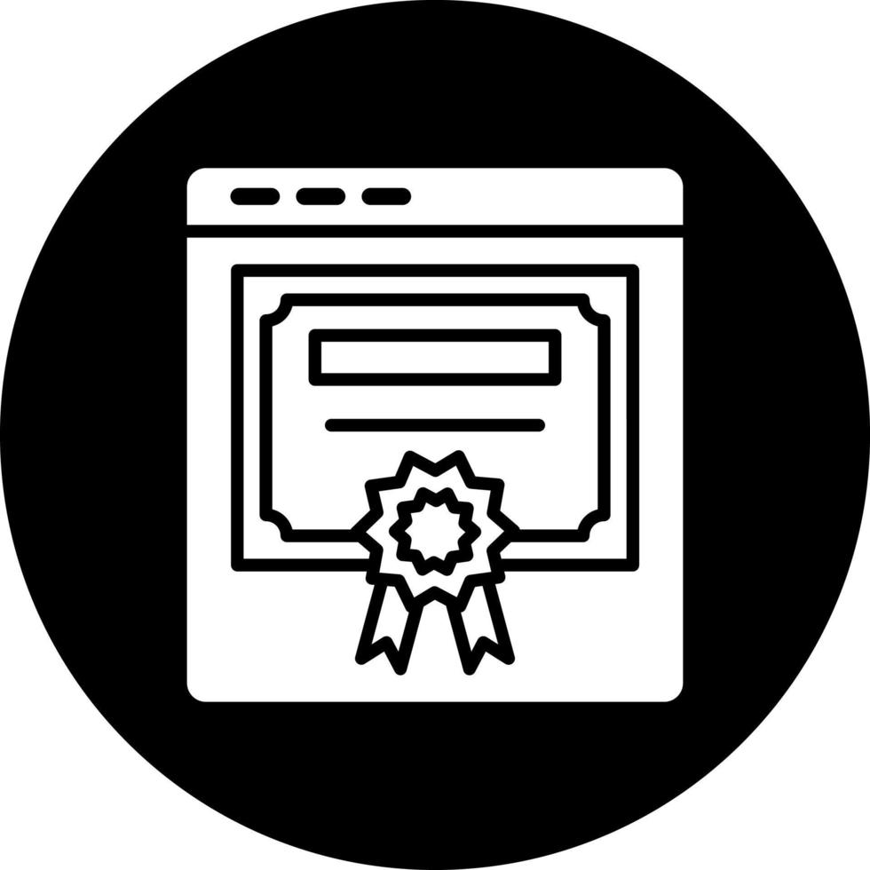 Online Certificate Vector Icon Style
