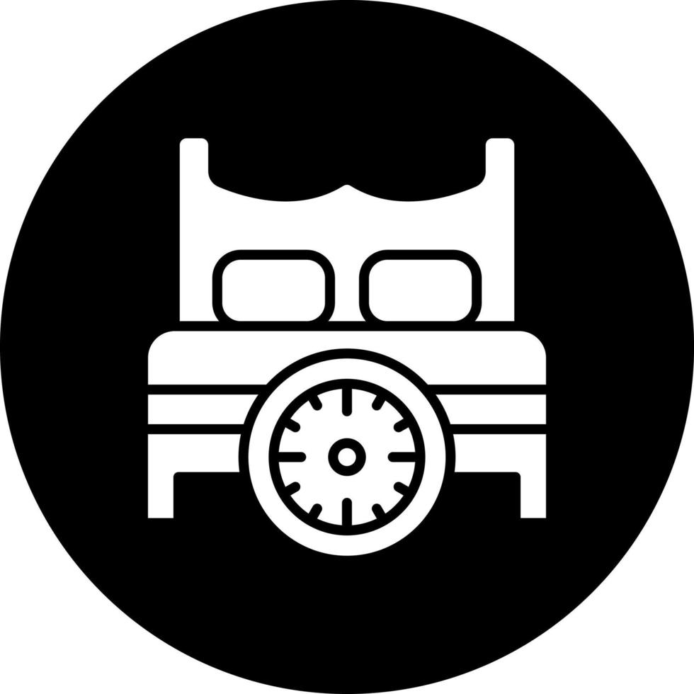 cama hora vector icono estilo