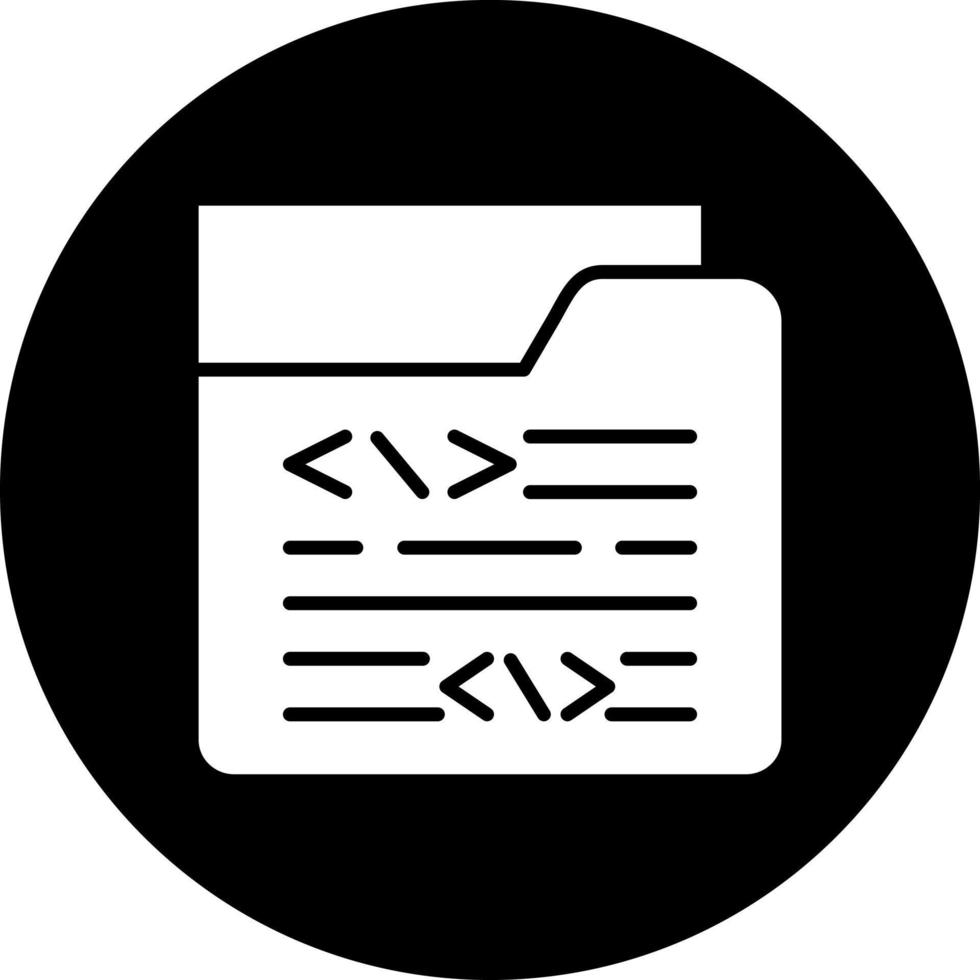 codificación carpeta vector icono estilo