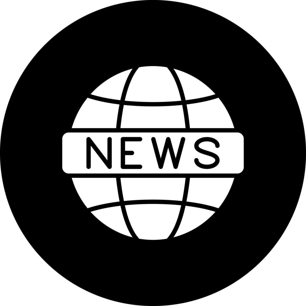 global Noticias vector icono estilo