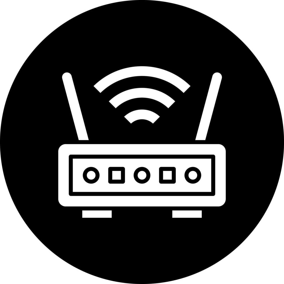 Wireless Router Vector Icon Style