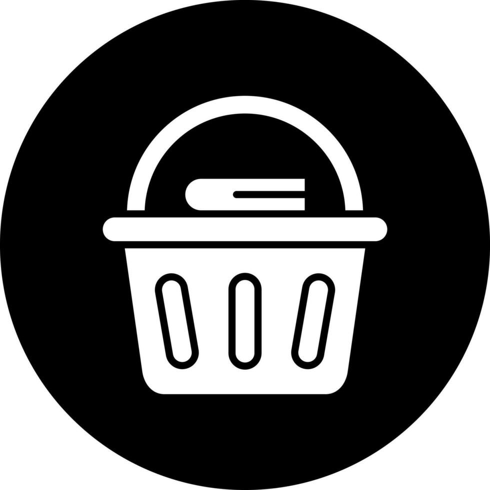 Laundry Basket Vector Icon Style