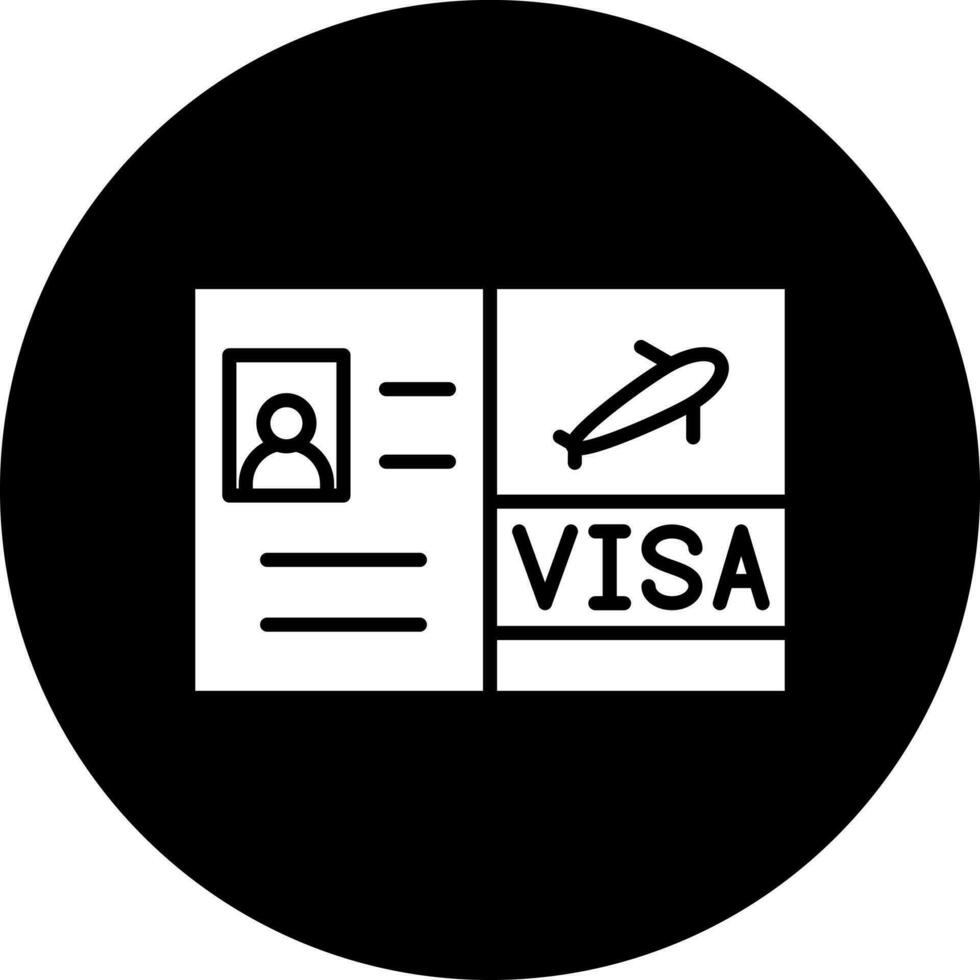 viaje visa vector icono estilo