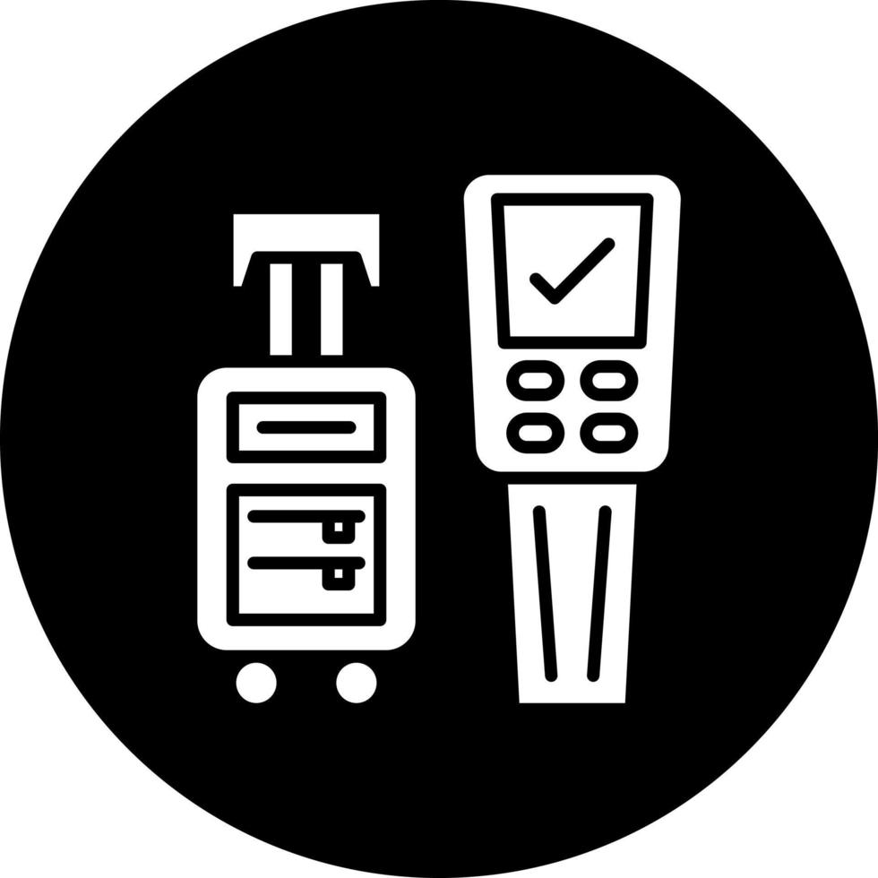 Bag Drop Kiosk Vector Icon Style