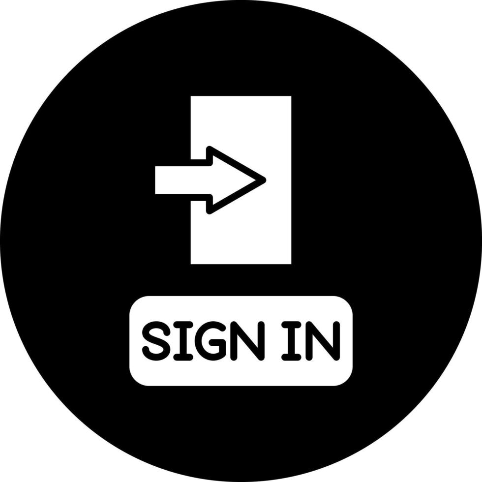 Sign In Vector Icon Style