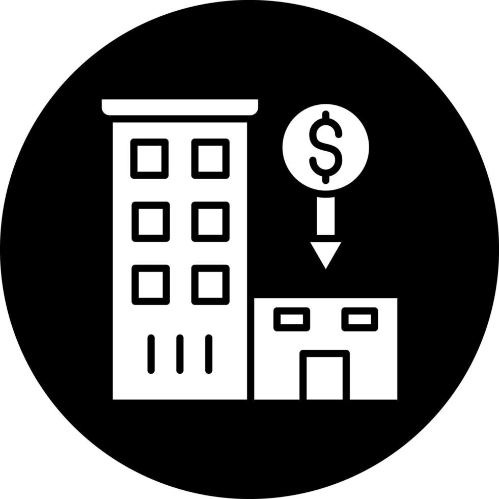 hotel costo vector icono estilo