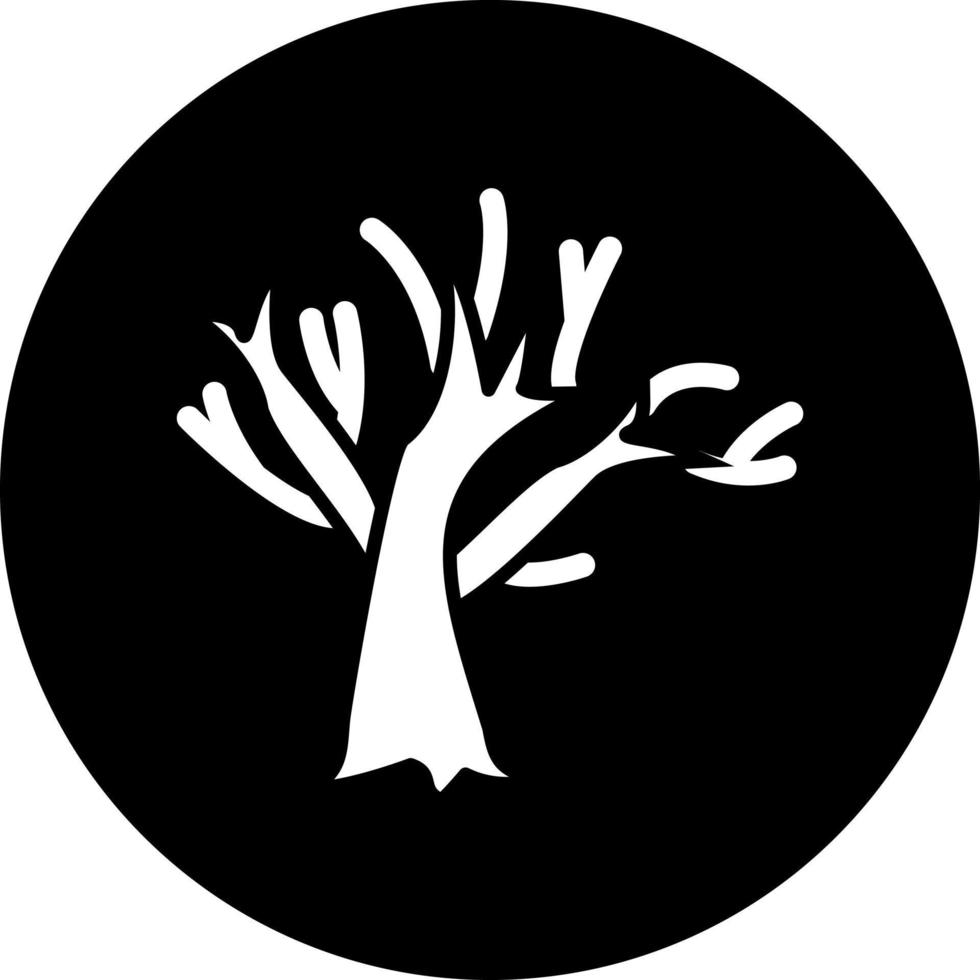 Dry Tree Vector Icon Style