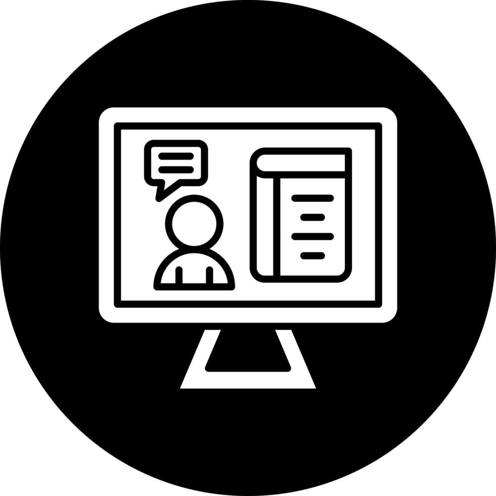 Live Lecture Vector Icon Style
