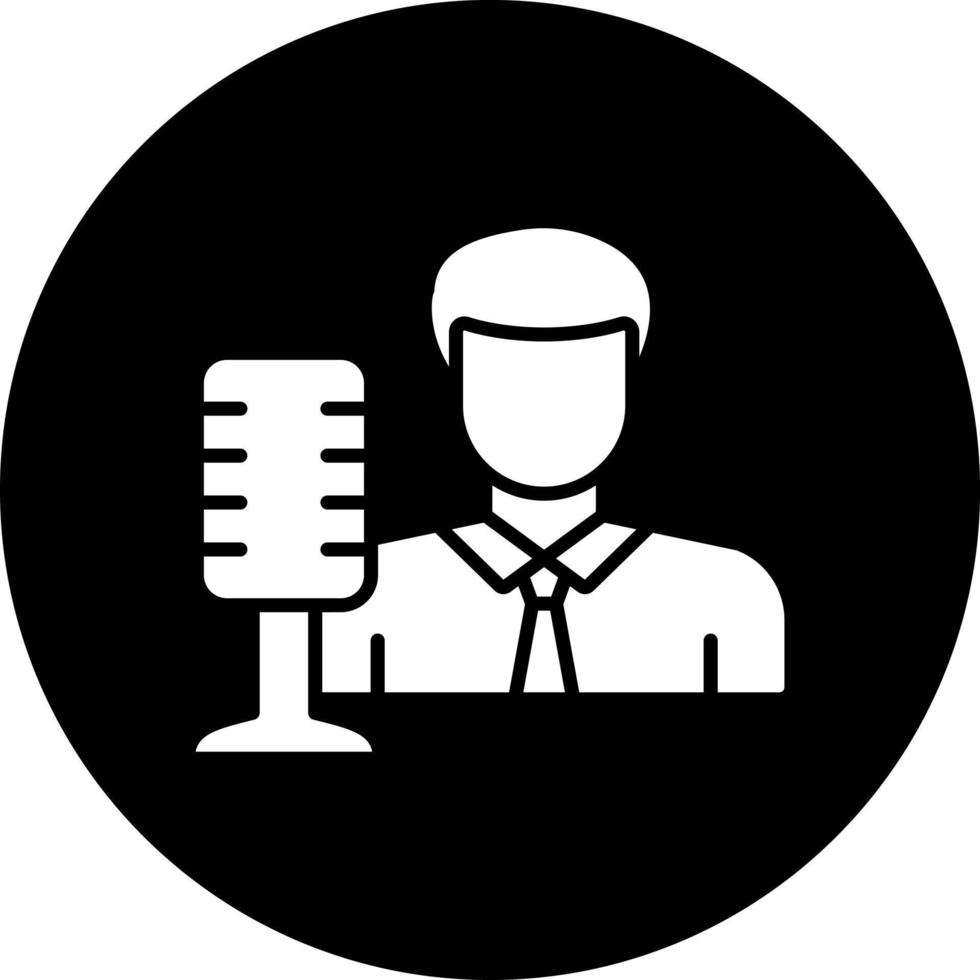 Broadcaster Vector Icon Style