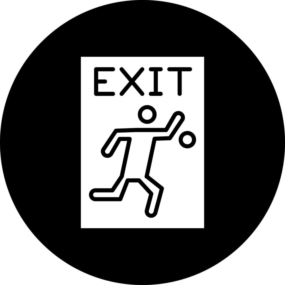 Emergency Exit Vector Icon Style