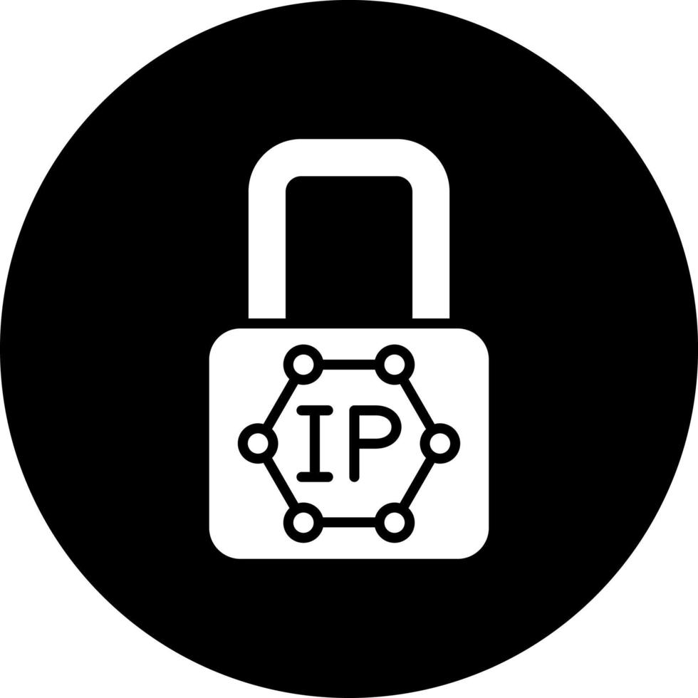 ip bloqueo vector icono estilo