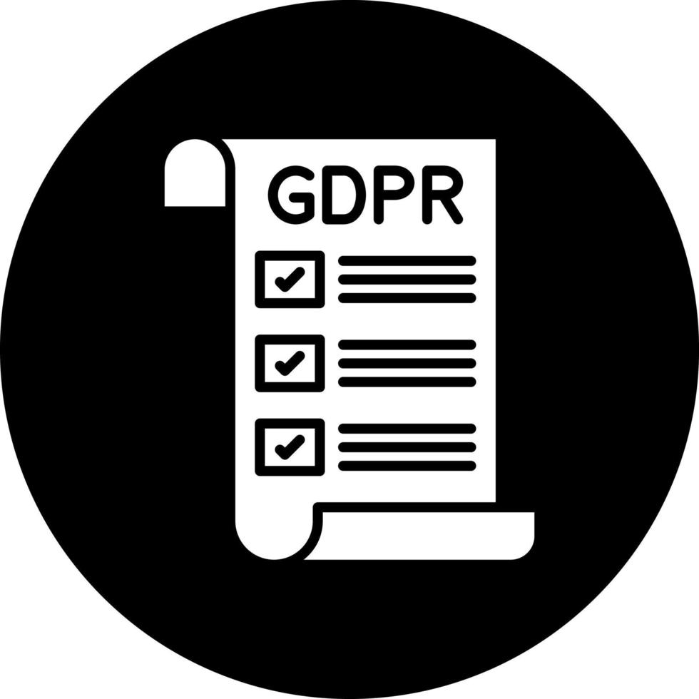 gdpr política vector icono estilo