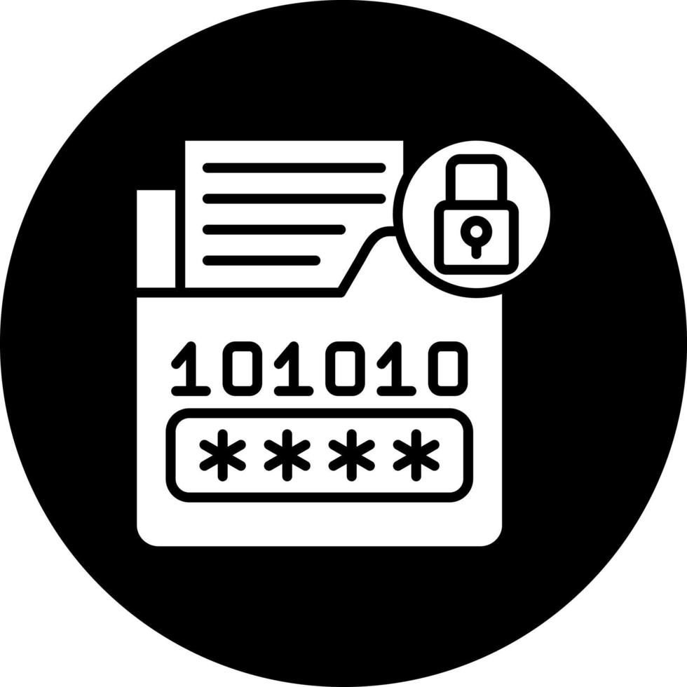 Encrypted Data Vector Icon Style