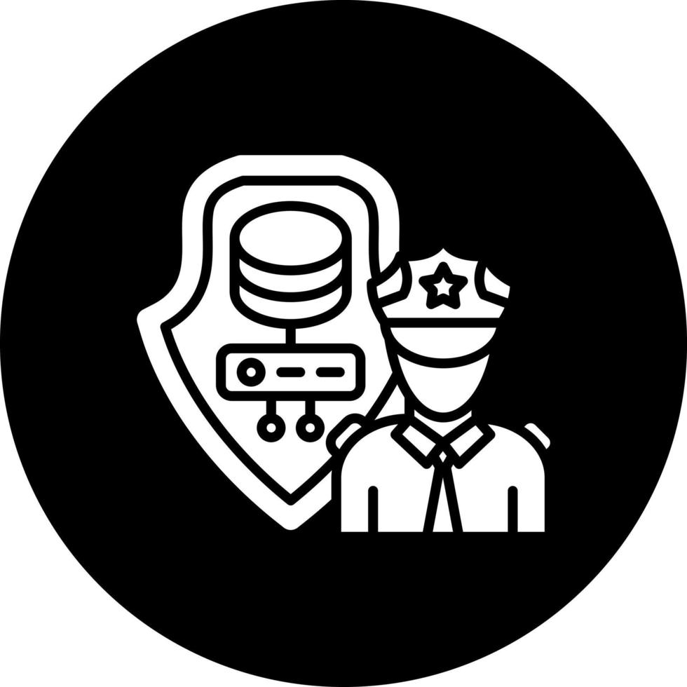 datos proteccion oficial vector icono estilo