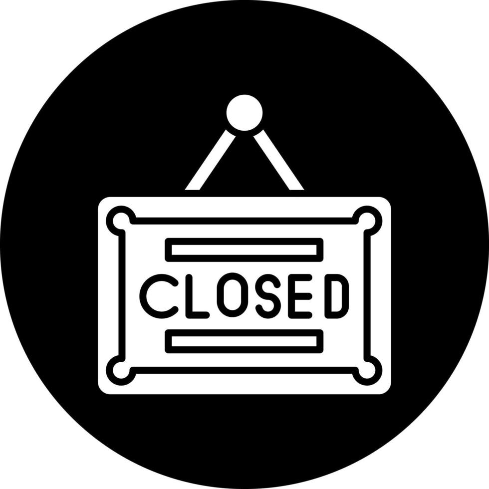 Closed Sign Vector Icon Style