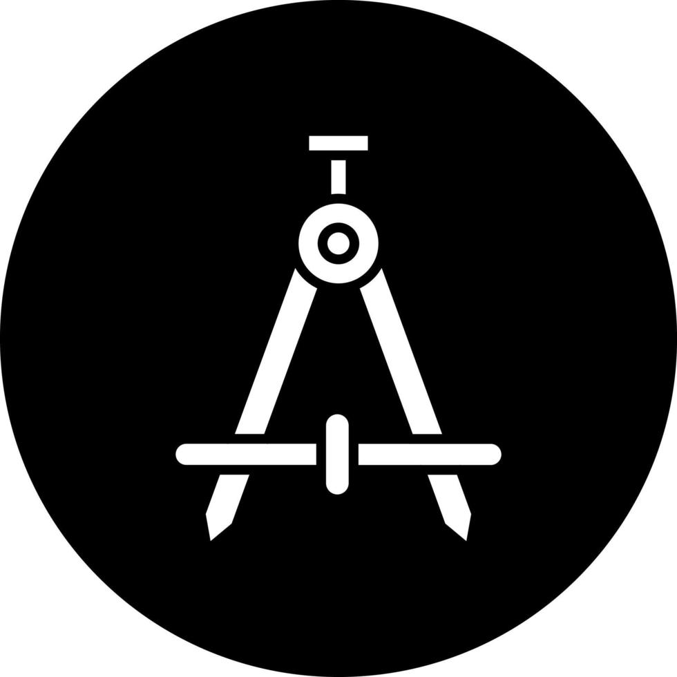 Drawing Compass Vector Icon Style