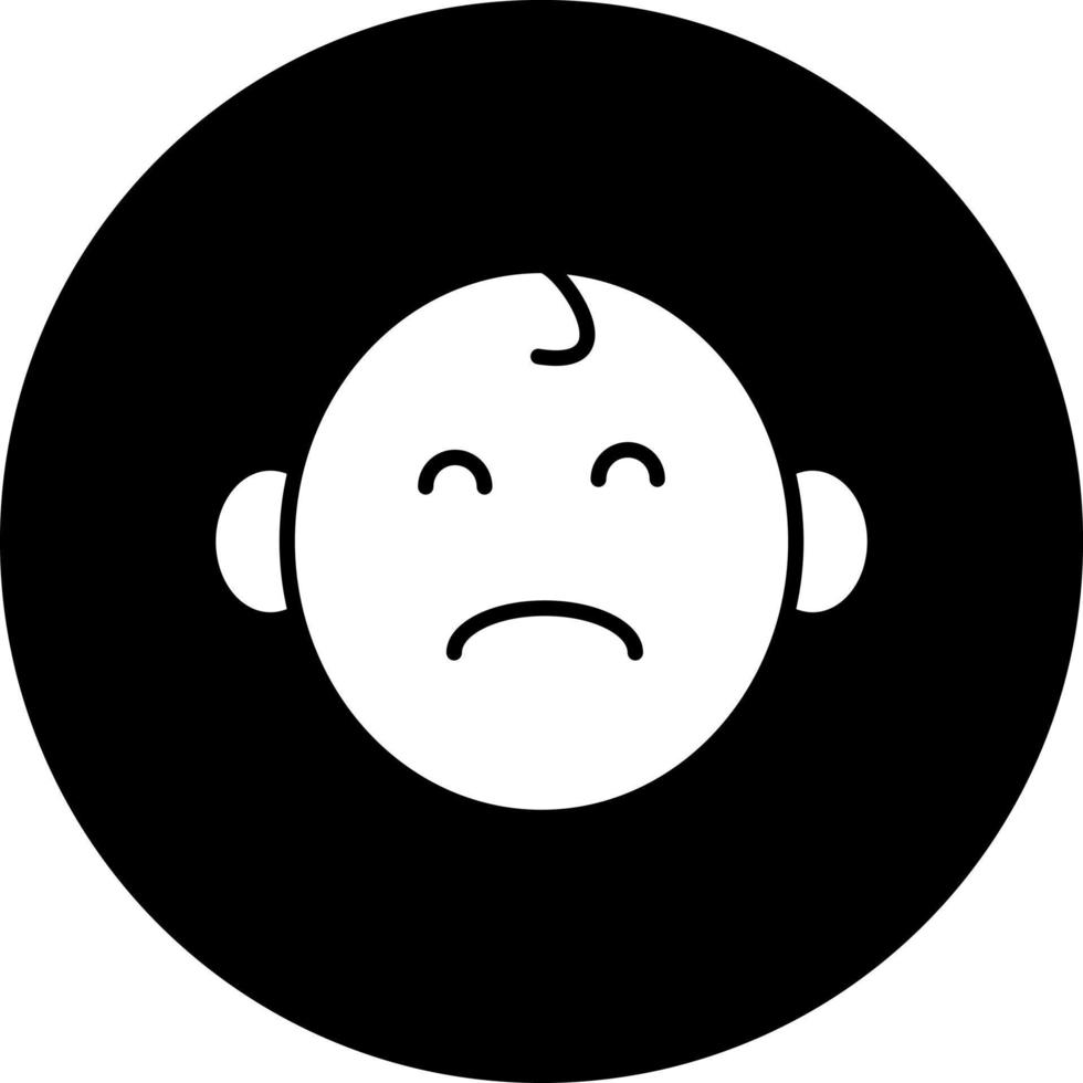 Sad Baby Vector Icon Style