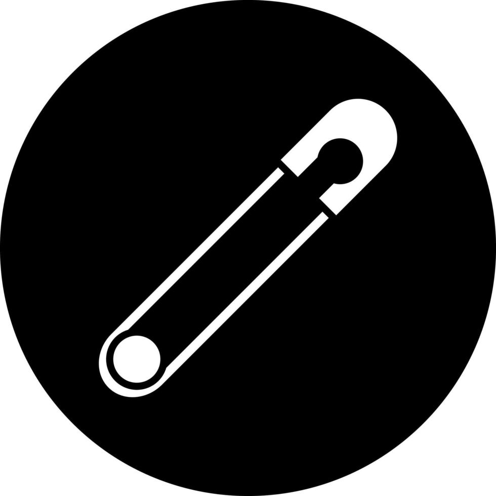 Safety Pin Vector Icon Style