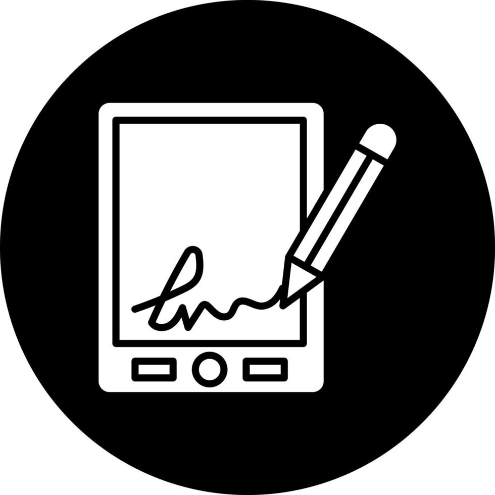 Digital Signature Vector Icon Style