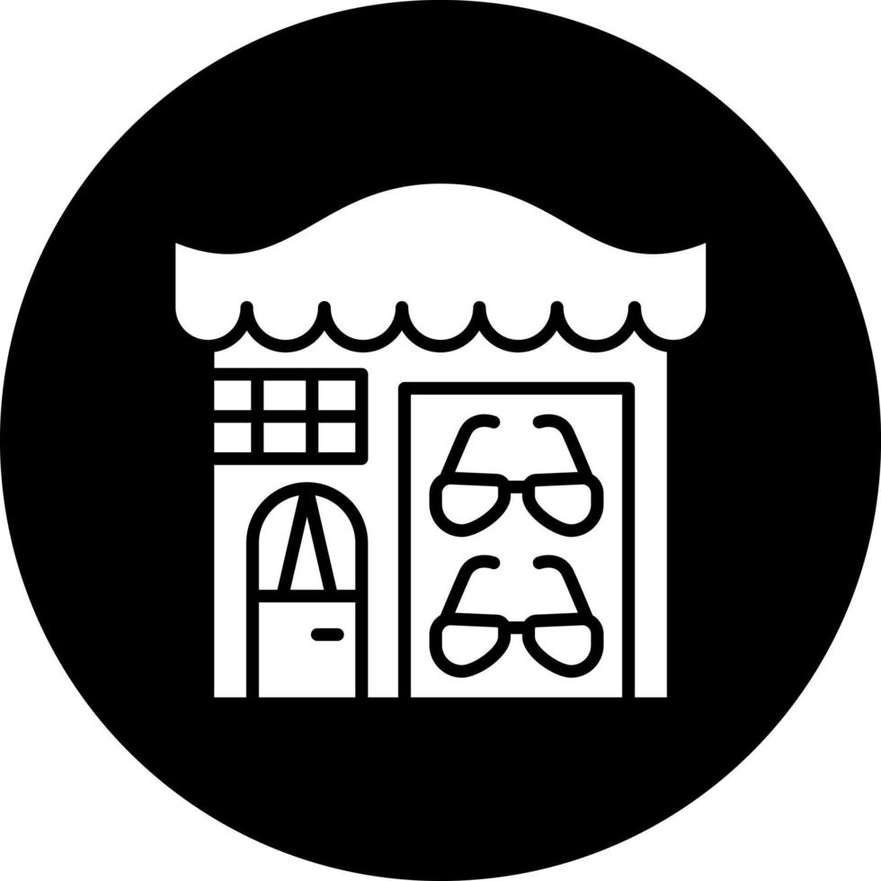 óptico tienda vector icono estilo