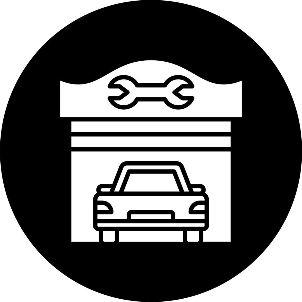 Car Repair Shop Vector Icon Style