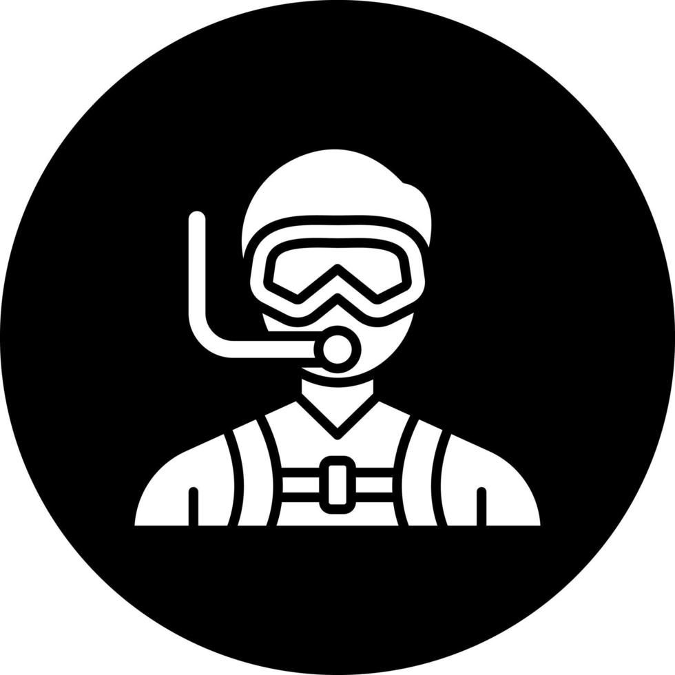 Diver Male Vector Icon Style