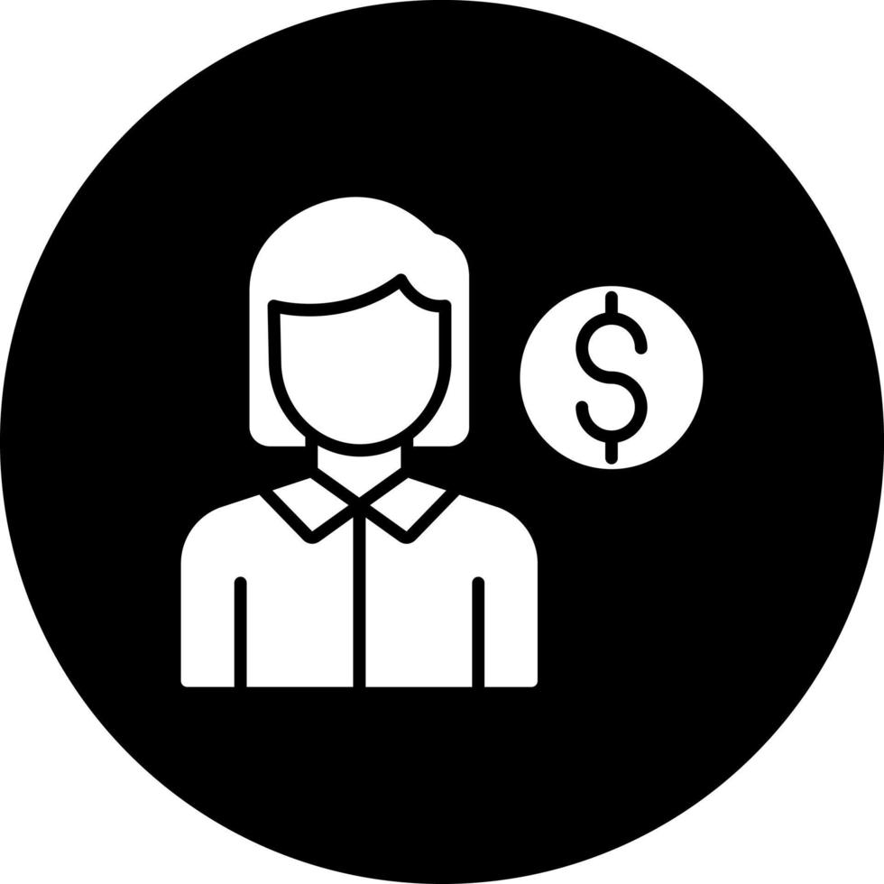 Junior Sales Rep Vector Icon Style