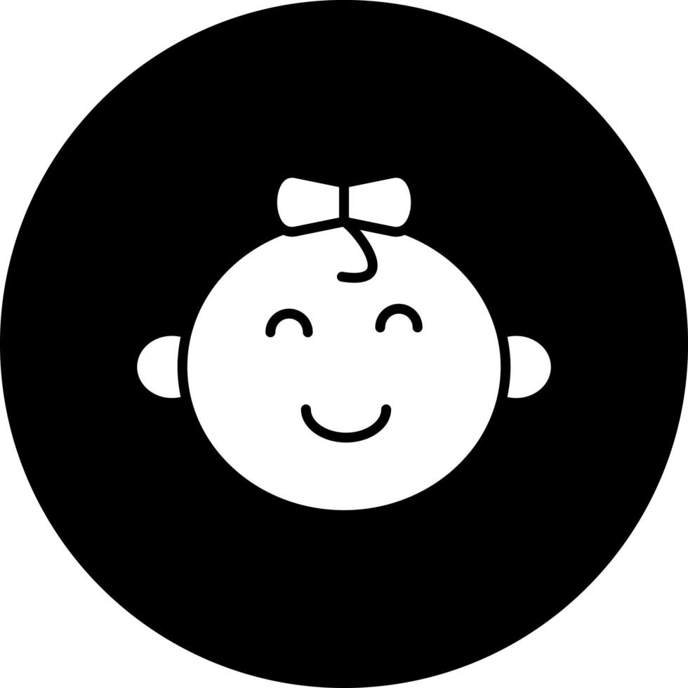 Baby Girl Vector Icon Style