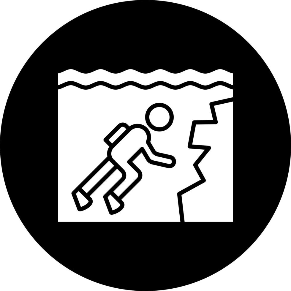 Wall Diving Vector Icon Style