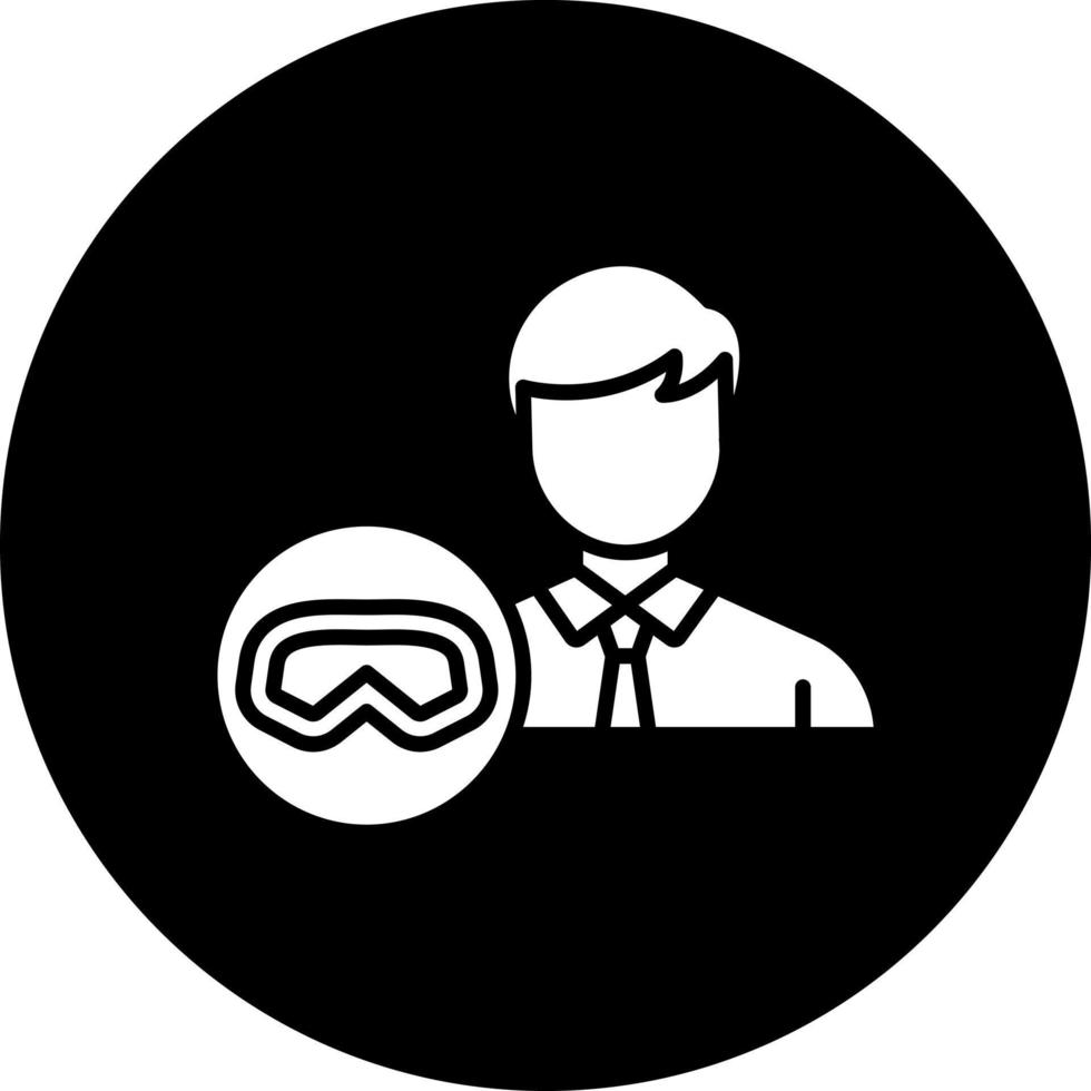 Diving Instructor Vector Icon Style