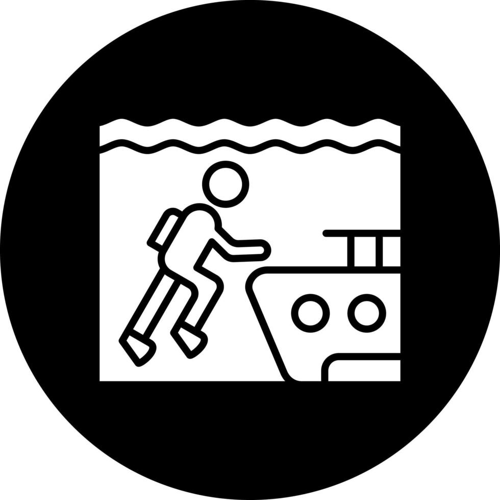 ruina buceo vector icono estilo