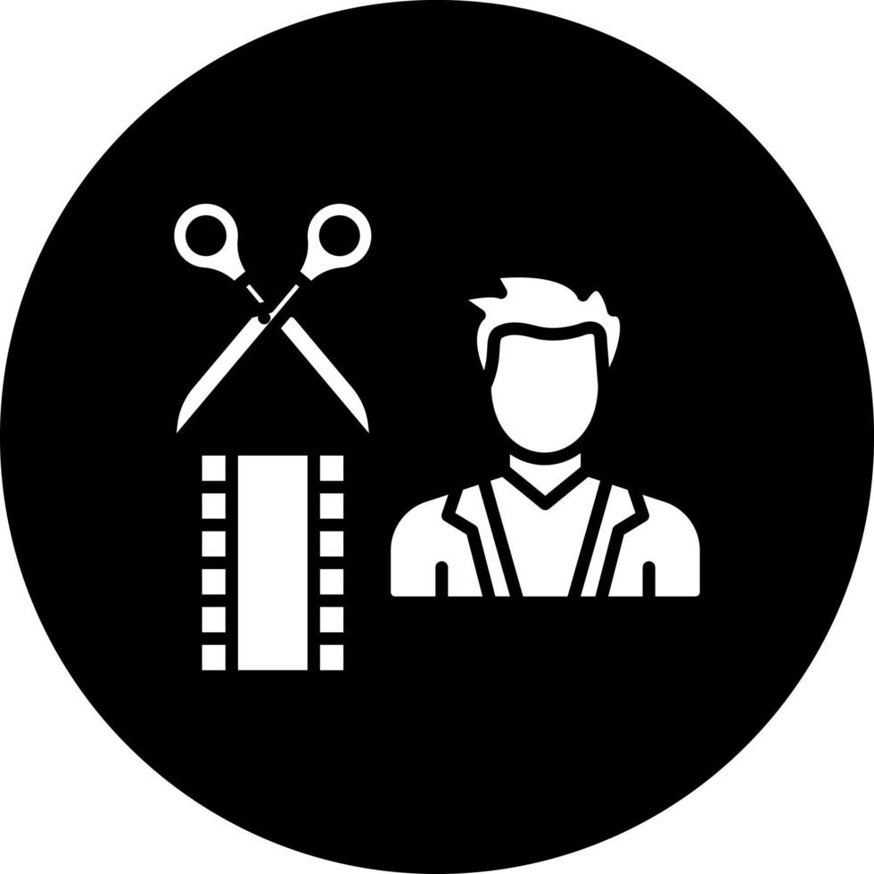 Film Editor Male Vector Icon Style